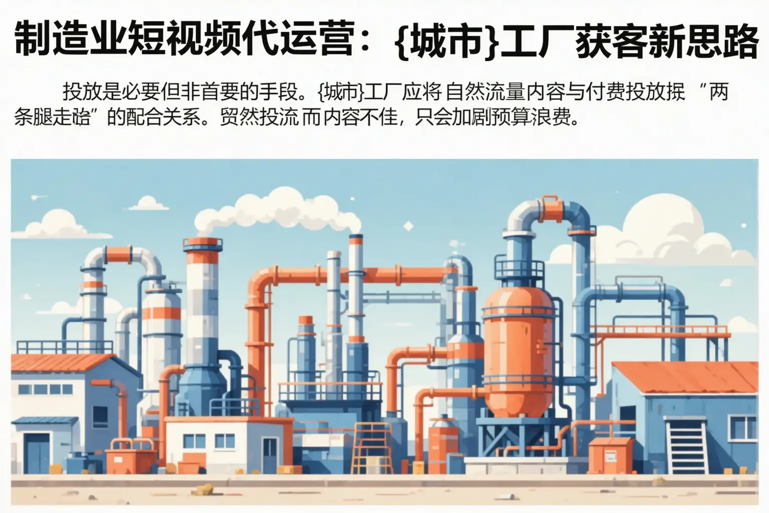 制造业短视频代运营：富裕工厂获客新思路